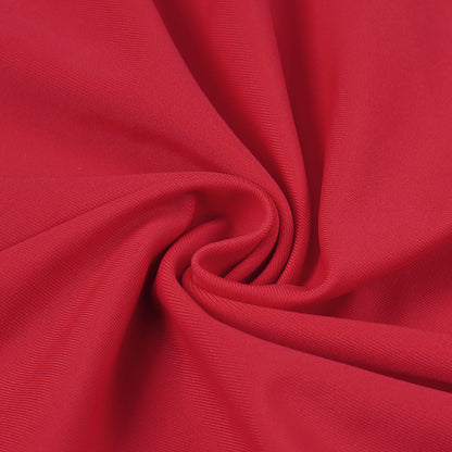 In Stock | New Cross-Border Long-Sleeve Ring-Neck European and American Women's Fashion V-Neck White and Red Long High-End Dress Wholesale.