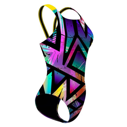 2025 new European and American one-piece bikini cross-border digital printed swimsuit AliExpress tight racing swimsuit for women