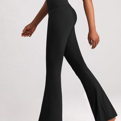 in stock High Waist Micro Yoga Pants Slimming Hip-lifting Dance Pilates Tight Pants Quick-drying Sports Fitness Horned Pants