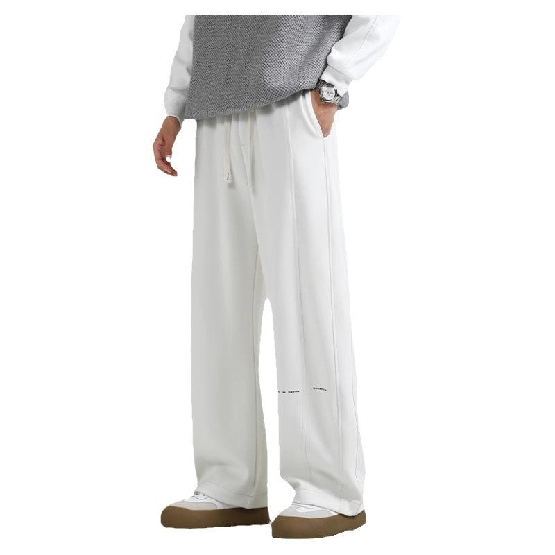 Fall/Winter Machete Pants Men's New Fashionable Brand Loose Wide-leg Sports Pants Sweatshirt Pants Dipper Straight Pants fleece-lined Casual Pants