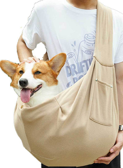 in stock new polyester pet diagonal bag with pocket capacity of 15kg inside out diagonal dog cat bag