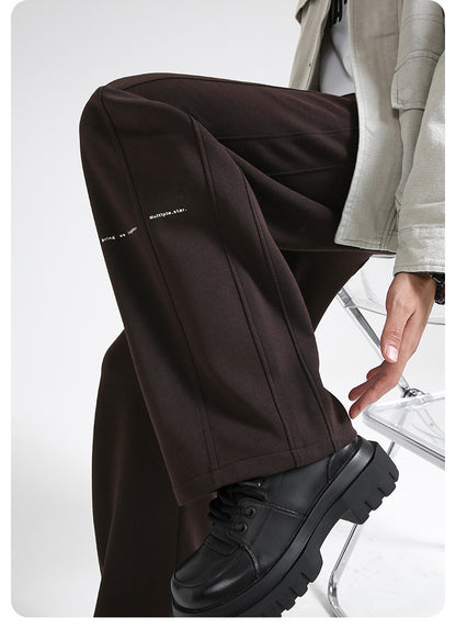 Fall/Winter Machete Pants Men's New Fashionable Brand Loose Wide-leg Sports Pants Sweatshirt Pants Dipper Straight Pants fleece-lined Casual Pants