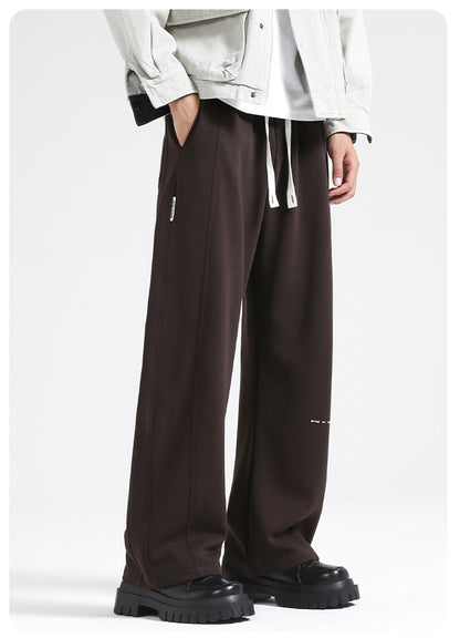 Fall/Winter Machete Pants Men's New Fashionable Brand Loose Wide-leg Sports Pants Sweatshirt Pants Dipper Straight Pants fleece-lined Casual Pants