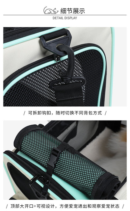 Foldable, Breathable and Lightweight Cat Bag for Carrying Pets When Traveling, Handbag for Pets, Car Bag for Cats