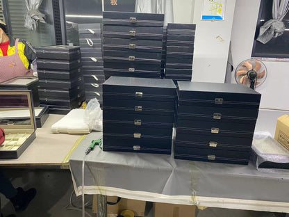 Ready-Made Watch and Glasses Boxes, High-End Leather Jewelry Boxes, Jewelry Boxes, Watch Storage Boxes, Watch Wholesale Factory