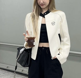 Red Rabbit og Fragrant Embroidered Baseball Coat Women's New All-match Slim-fit Slimming Casual Top