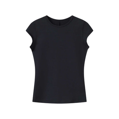 Spot Tankair Sexy Skin-Friendly Nude Elastic Tight Fitness Right Shoulder Small Flying Sleeve T-Shirt Sports Quick-Drying Top
