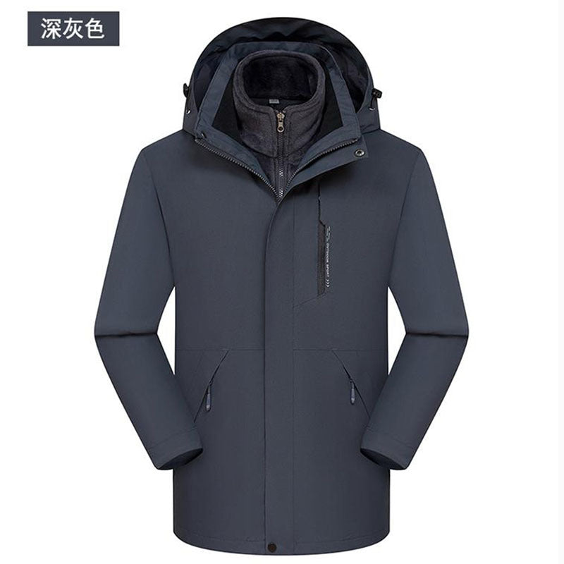 Removable Waterproof Super Fleece Jacket Outdoor Cold-proof Jacket Work Clothes Printing LOGO Group Clothes Embroidery