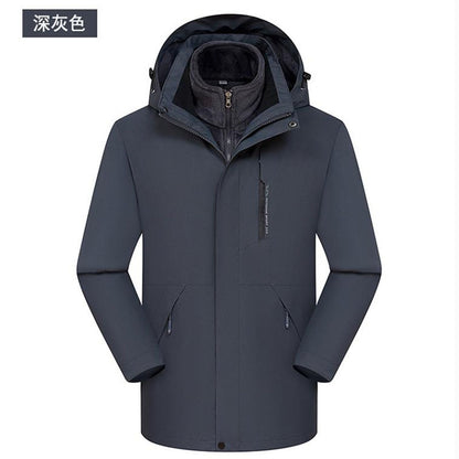 Removable Waterproof Super Fleece Jacket Outdoor Cold-proof Jacket Work Clothes Printing LOGO Group Clothes Embroidery