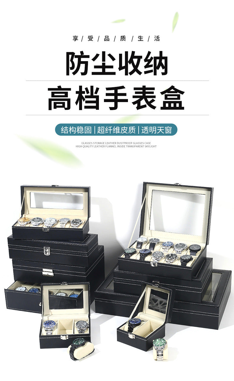 Ready-Made Watch and Glasses Boxes, High-End Leather Jewelry Boxes, Jewelry Boxes, Watch Storage Boxes, Watch Wholesale Factory