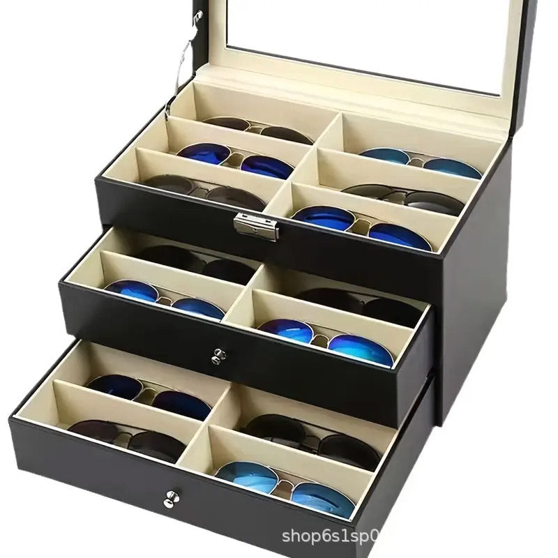 Ready-Made Watch and Glasses Boxes, High-End Leather Jewelry Boxes, Jewelry Boxes, Watch Storage Boxes, Watch Wholesale Factory