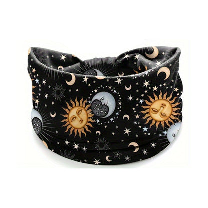 TEMU Cross-border Explosions Fashion Hair Accessories Wide-brimmed Bohemian Yoga Fabric Hair Band Antisweat Sweat Absorbing Stretch Cotton