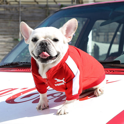 Manufacturer Customizes Pet Clothes for Autumn and Winter, Warm Trendy Brand Sweatshirts with Letters for Dogs and Cats, Small, Medium and Large Dog Supplies
