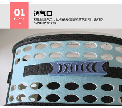 Cross-Border Direct Supply Amazon Pet Bag Portable Transparent Cat and Dog Backpack Foldable Breathable Portable Cat Bag