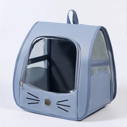 Cross-Border Backpack Cat Bag, Transparent and Visible, Portable Pet Supplies for Outings, Large-Capacity Space Capsule Backpack, Breathable and Lightweight