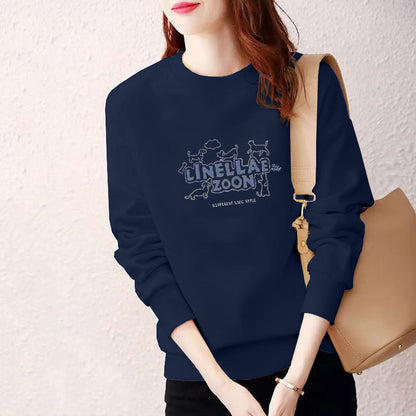 Heavy-weight Crewneck Sweatshirt Women's Autumn and Winter New Casual Women's Long Sleeve Upper Slight Fat Slimming plus size Belly Covering Hooded Jacket