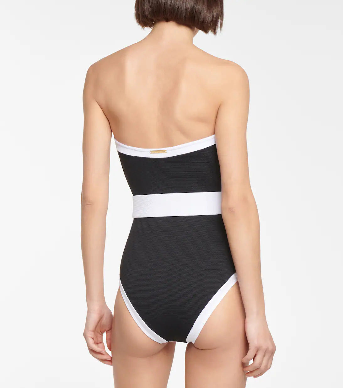 2024 Amazon AliExpress Black and White Contrast Hot Spring Vacation Advanced Swimwear Female 2387