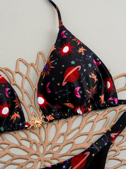 2025 European and American New Cross-Border Amazon Split Bikini Sexy Brazilian Bikini Export Beach Swimsuit