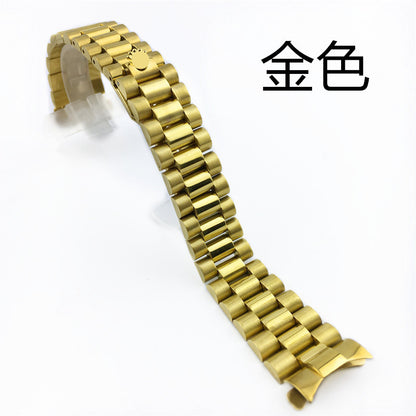 Stainless Steel Three-Bead Solid Watch Strap Rolex Watch Strap Steel Strap Watch Bracelet 13 17 20mm