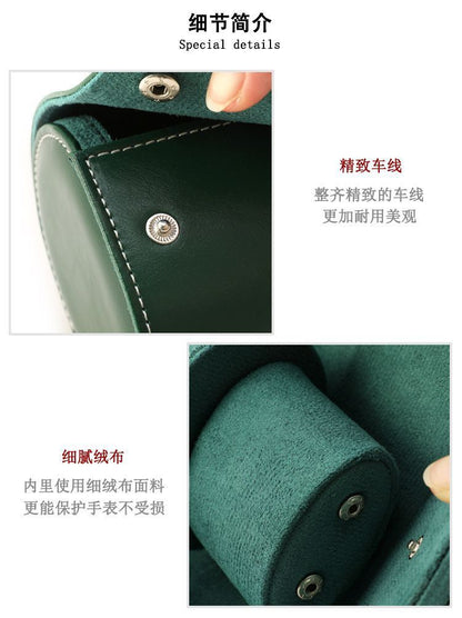 2025 Cross-Border Portable 1-Digit 2-Digit 3-Digit Watch Box Pu Leather Watch Storage Box Packaging Box Wholesale
