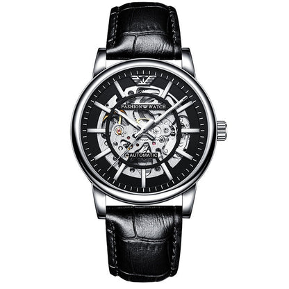 Cross-border Explosions Black Samurai Automatic Hollow Men's Watch Luminous Waterproof Fashion Watch Men's Mechanical Watch Wholesale