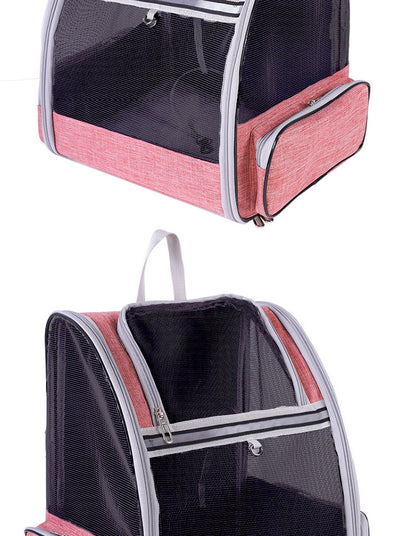 Cat Carrier for Spring and Summer, Large Capacity Pet Carrier for Carrying on the Back, Portable Handbag, Foldable Dog Carrier, Breathable for Dogs