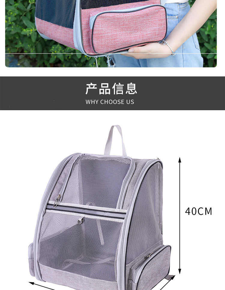 Cat Carrier for Spring and Summer, Large Capacity Pet Carrier for Carrying on the Back, Portable Handbag, Foldable Dog Carrier, Breathable for Dogs