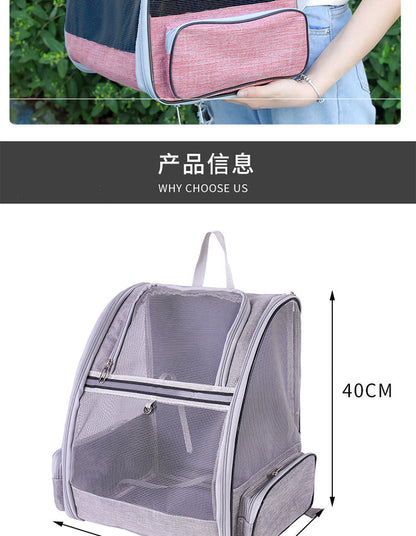 Cat Carrier for Spring and Summer, Large Capacity Pet Carrier for Carrying on the Back, Portable Handbag, Foldable Dog Carrier, Breathable for Dogs
