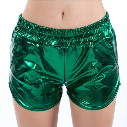 Cross-border women's new shorts women's casual bright patent leather hot pants Amazon hot women's supply wholesale explosion