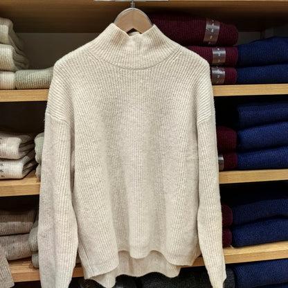 2024 New Women's Clothing Shufulei Turtleneck Knitted Sweater Loose All-match Long Sleeve Sweater Soft Waxy Sweater SY469430