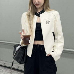 Red Rabbit og Fragrant Embroidered Baseball Coat Women's New All-match Slim-fit Slimming Casual Top