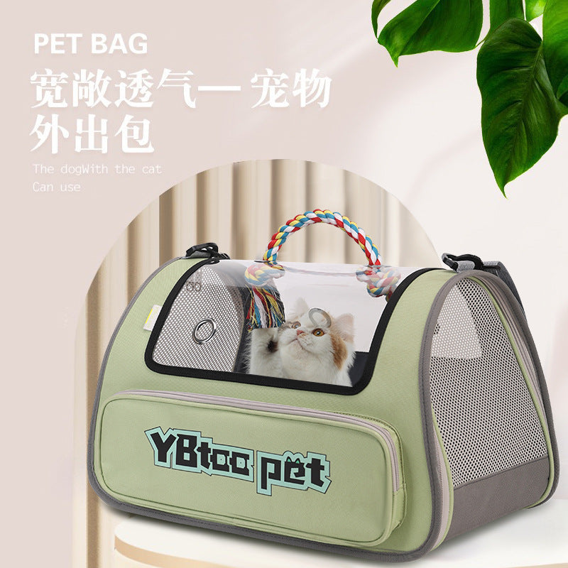Portable Cat Bag for Outings, Portable Cross-Body Large-Capacity Bag for Cats, Ventilated, Breathable, Anti-Stress Dog Extra Large Pet Bag