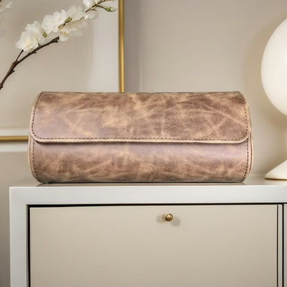 Retro Crazy Horse Pattern Genuine Leather Texture Pu Leather Watch Storage Box 1 2 3 Watch Positions Watch Box Gift Box