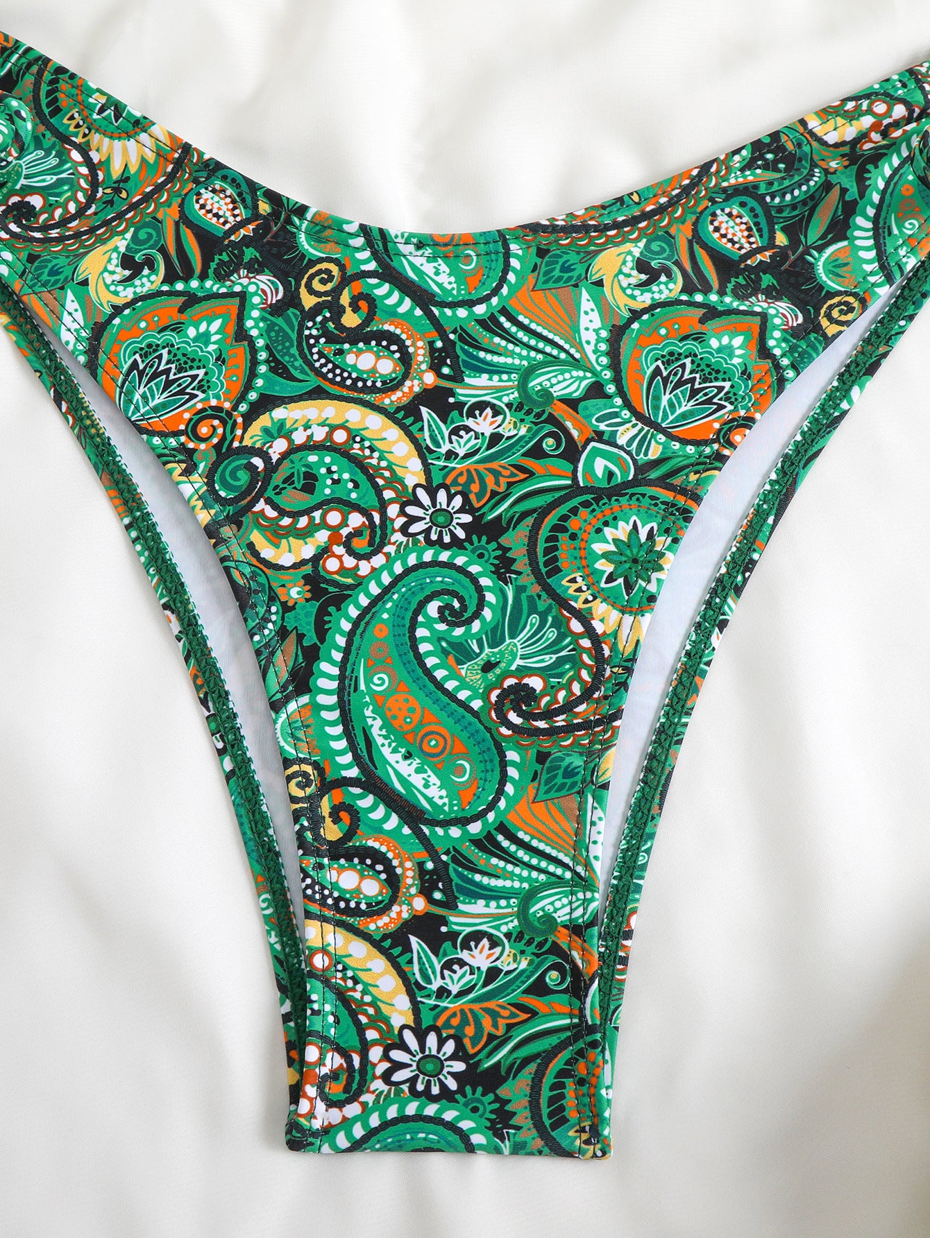 European and American Bikini Split Swimsuit Women's Two-Piece Sexy Backless suit Swimsuit Beach Gathering Conservative Belly Covering