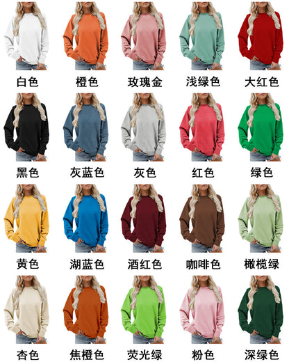 Foreign Trade Source Girls Trip Printed Round Neck Women's Top Sweatshirt Autumn and Winter Coat Casual Loose European Size
