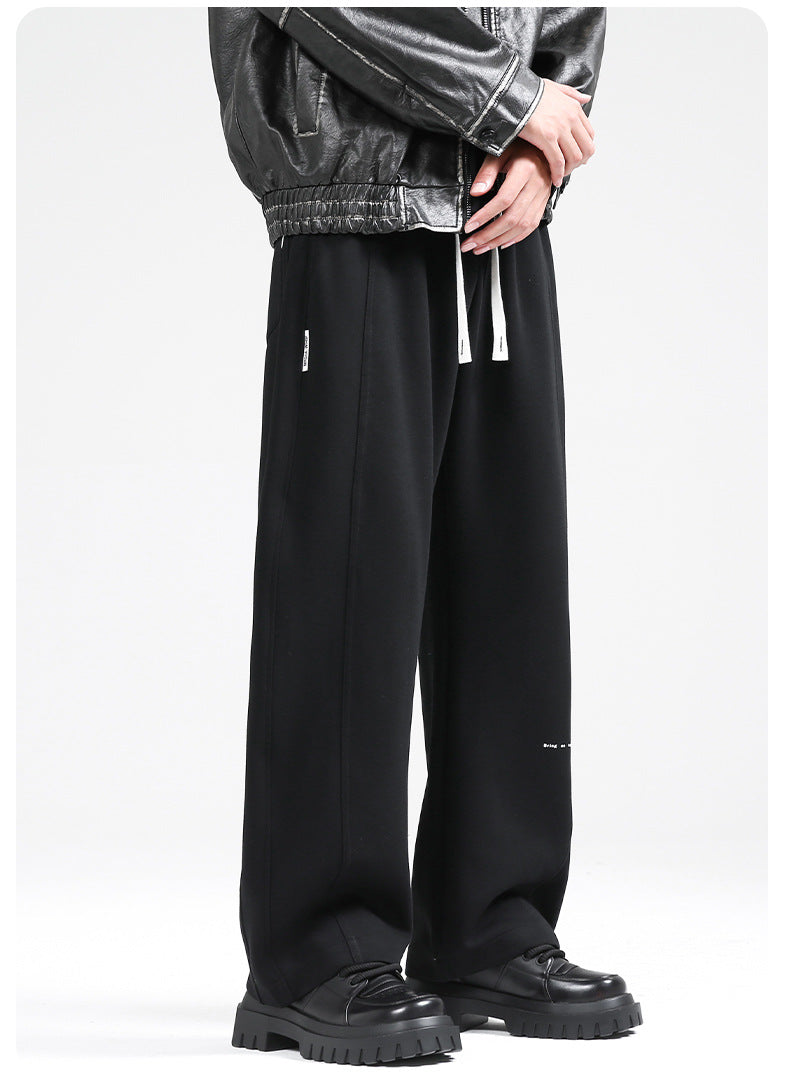 Fall/Winter Machete Pants Men's New Fashionable Brand Loose Wide-leg Sports Pants Sweatshirt Pants Dipper Straight Pants fleece-lined Casual Pants