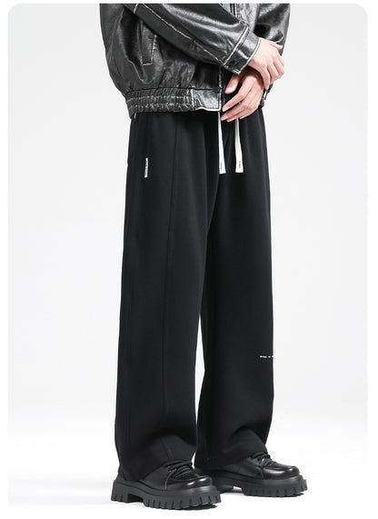 Fall/Winter Machete Pants Men's New Fashionable Brand Loose Wide-leg Sports Pants Sweatshirt Pants Dipper Straight Pants fleece-lined Casual Pants
