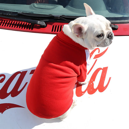 Manufacturer Customizes Pet Clothes for Autumn and Winter, Warm Trendy Brand Sweatshirts with Letters for Dogs and Cats, Small, Medium and Large Dog Supplies