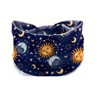 TEMU Cross-border Explosions Fashion Hair Accessories Wide-brimmed Bohemian Yoga Fabric Hair Band Antisweat Sweat Absorbing Stretch Cotton