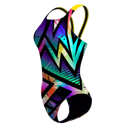 2025 new European and American one-piece bikini cross-border digital printed swimsuit AliExpress tight racing swimsuit for women