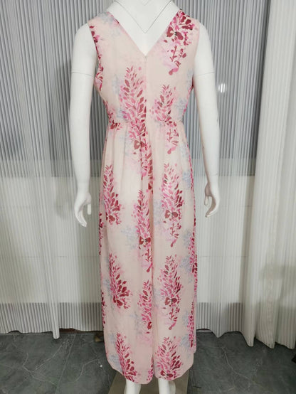 Dress Summer 2023 New Independent Station Wish Amazon Chiffon Print Strap Skirt Foreign Trade Women's Skirt