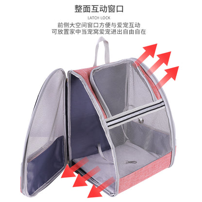 Cat Carrier for Spring and Summer, Large Capacity Pet Carrier for Carrying on the Back, Portable Handbag, Foldable Dog Carrier, Breathable for Dogs