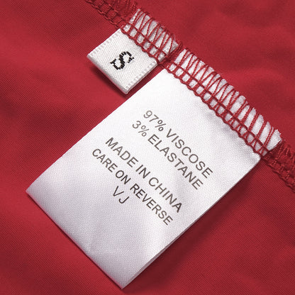 In Stock | New Cross-Border Long-Sleeve Ring-Neck European and American Women's Fashion V-Neck White and Red Long High-End Dress Wholesale.