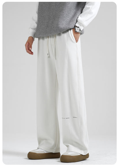 Fall/Winter Machete Pants Men's New Fashionable Brand Loose Wide-leg Sports Pants Sweatshirt Pants Dipper Straight Pants fleece-lined Casual Pants