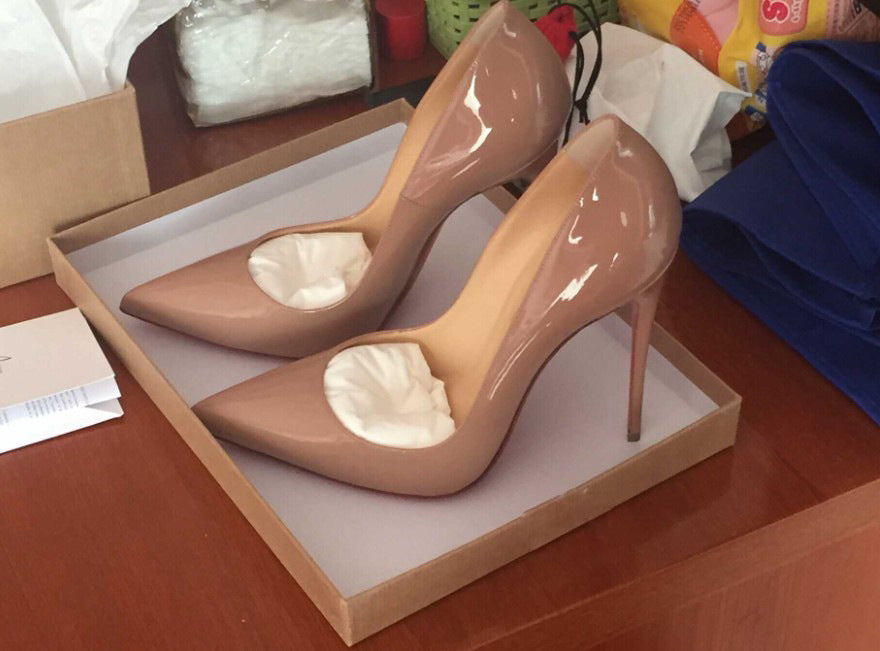 35-48 size slim high heels women's high heels sexy pointed wedding shoes party high heels patent leather neutral shoes