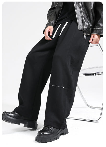 Fall/Winter Machete Pants Men's New Fashionable Brand Loose Wide-leg Sports Pants Sweatshirt Pants Dipper Straight Pants fleece-lined Casual Pants