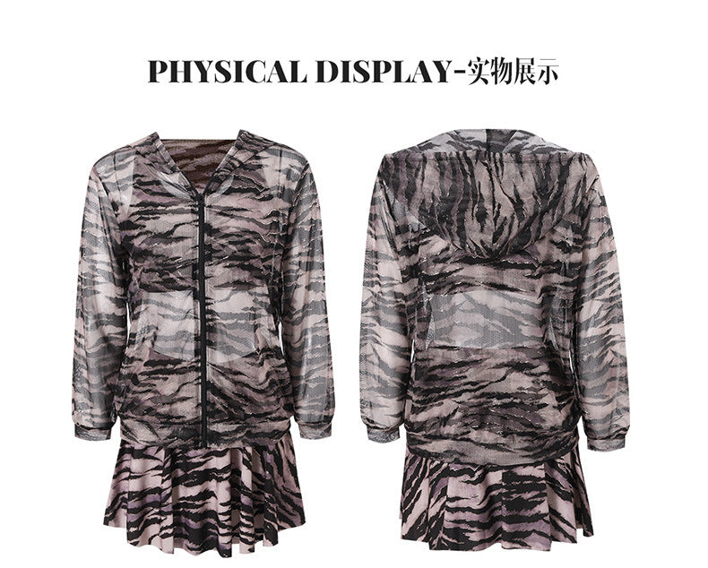 Swimsuit Women's Split Three-piece Set Conservative plus size chubby girl Cover Flesh Slim Sexy 2025 New Long-sleeved Hot Spring Swimsuit