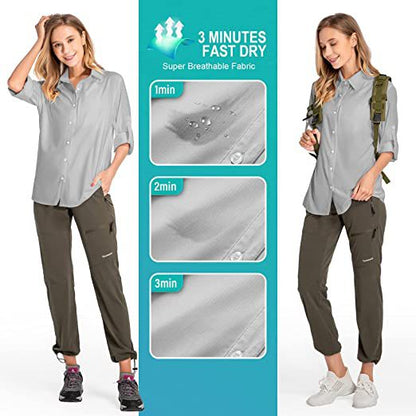 Women's Long-Sleeved Sun Protection Shirt Quick-Drying Outdoor Fishing Hiking Shirt