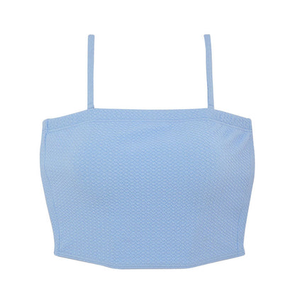 High-end Strapless Split Bikini Swimsuit Women's Sexy Small Chest Swimsuit 2025 New Hot Spring