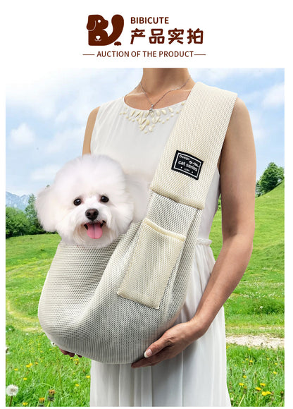 Amazon's Best-Selling Mesh Summer Foldable Shoulder Pet Bag Large Capacity Breathable Portable Travel Cross-Body Cat Bag